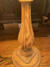 Load image into Gallery viewer, Rustic French Farmhouse Chic Table Lamp, Antique Pitch Pine Lamp
