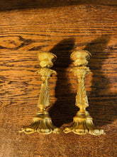 Load image into Gallery viewer, Pair Of Ormolu Bronze 18th/19th Century Candlesticks, Louis XVI
