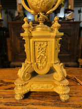 Load image into Gallery viewer, Antique Louis XIV Style Gilded Bronze Candleabra Table Lamp
