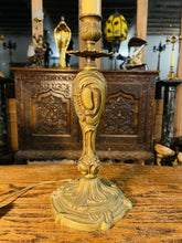 Load image into Gallery viewer, Gilded Bronze Louis XV Table Lamp, Vintage ‘Lucien Gau’, Rococo
