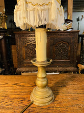 Load image into Gallery viewer, Pair Of Antique Dutch Style Solid Brass Table Lamps, Candlesticks
