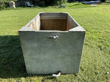 Load image into Gallery viewer, Huge Galvanised 19th Century Riveted Water Tank / Planter, From Stately Home
