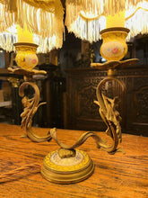 Load image into Gallery viewer, Antique Louis XVI Style Bronze And Porcelain Table Lamp, Sevres Style
