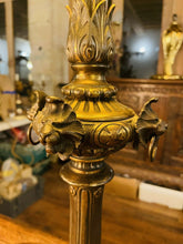 Load image into Gallery viewer, Antique Solid Bronze Table Lamp, Lion Mask Decoration
