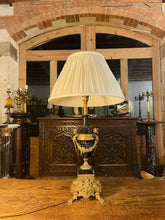 Load image into Gallery viewer, Italian Marble &amp; Brass Table Lamp By ‘Brevettato’, Louis XIV Style
