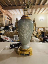 Load image into Gallery viewer, 19th Century ‘Sevres’ Celadon Pate Sur Pate Porcelain Table Lamp, Bronze
