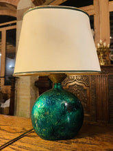 Load image into Gallery viewer, Vintage Pair Of ‘Maison Le Dauphin’ Emerald Green Table Lamps, MCM
