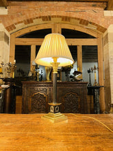 Load image into Gallery viewer, Antique English Brass Corinthian Table Lamp, Rewired, (Pair Available)
