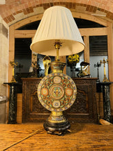 Load image into Gallery viewer, Large Antique Chinese Champleve Cloisonné Enamel Bronze Table Lamp
