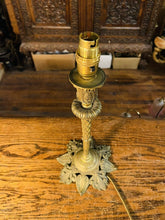 Load image into Gallery viewer, Antique Signed Gilded Bronze French Empire Style Table Lamp, Rewired
