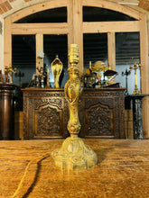 Load image into Gallery viewer, 19th Century Gilded Bronze Rococo Table Lamp, Antique French
