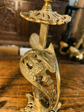 Load image into Gallery viewer, 19th Century Antique Prussian Officers Sword Candlestick Pair
