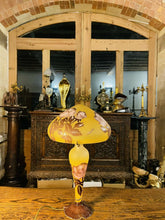 Load image into Gallery viewer, Vintage French Cameo Glass Table Lamp By “La Rochere” Art Nouveau Style
