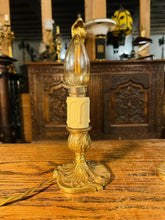 Load image into Gallery viewer, Louis XVI Style Gilded Bronze Bedside ‘Boudoir’ Table Lamps, Signed Pair
