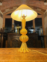 Load image into Gallery viewer, Murano Glass Lamp Real Gold by ‘Marbro Company’, Seguso Vetri d’Art, MCM
