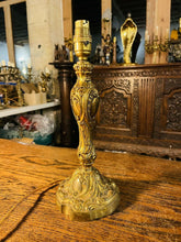 Load image into Gallery viewer, 19th Century Gilded Bronze Rococo Table Lamp, Antique French
