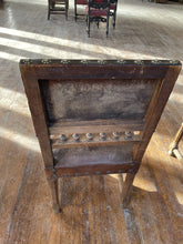 Load image into Gallery viewer, 3 Antique 19th Century Spanish Renaissance Leather &amp; Walnut Chairs, Brass Studs
