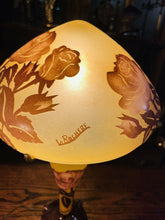 Load image into Gallery viewer, Vintage French Cameo Glass Table Lamp By “La Rochere” Art Nouveau Style
