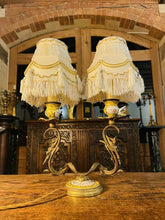 Load image into Gallery viewer, Antique Louis XVI Style Bronze And Porcelain Table Lamp, Sevres Style
