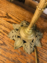 Load image into Gallery viewer, Antique Signed Gilded Bronze French Empire Style Table Lamp, Rewired
