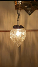 Load image into Gallery viewer, Antique French Glass &quot;Acorn&quot; Pendant Light
